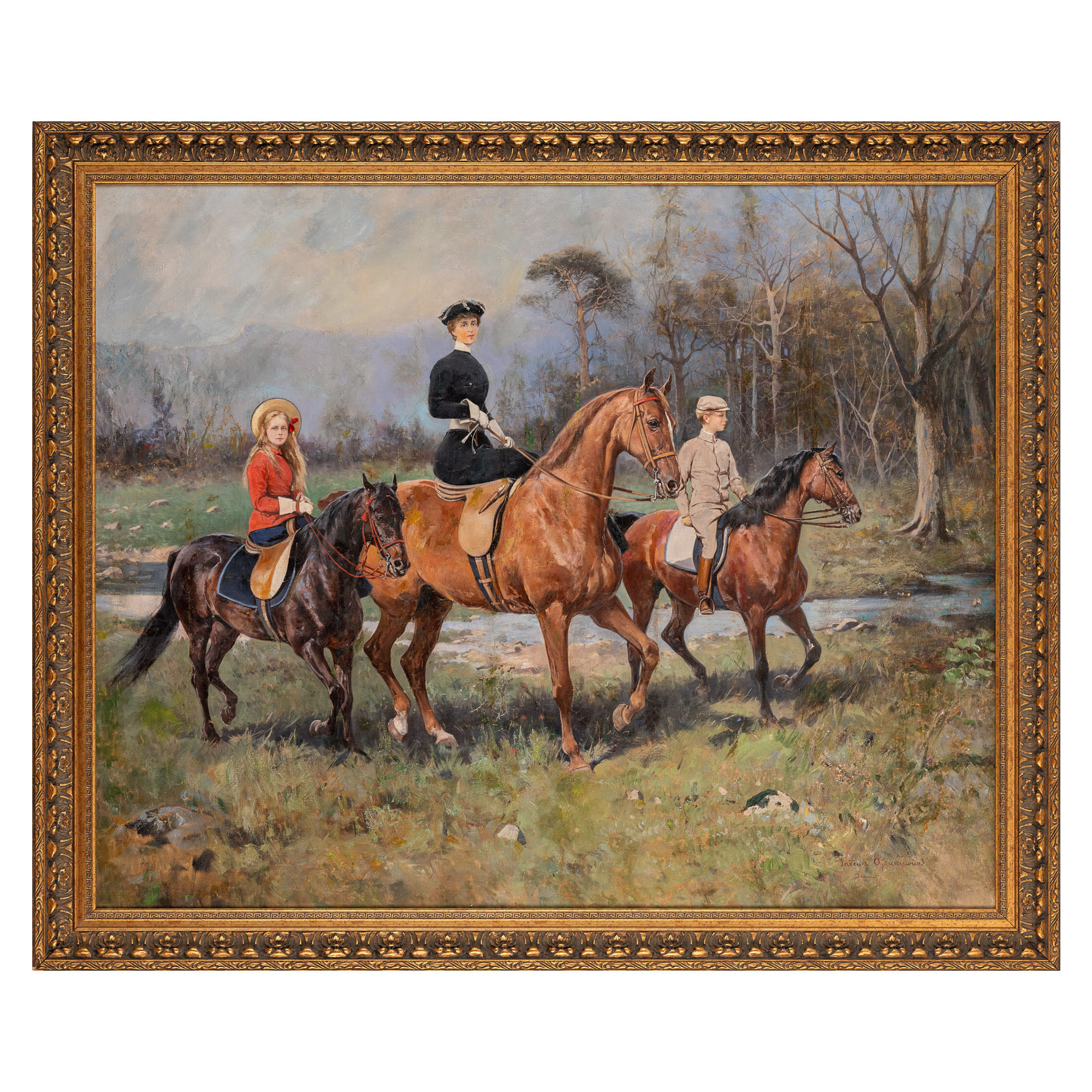 Lot 15, Tadeusz Ajdukiewicz - Queen Mary and Two Children (Prince Carol ...