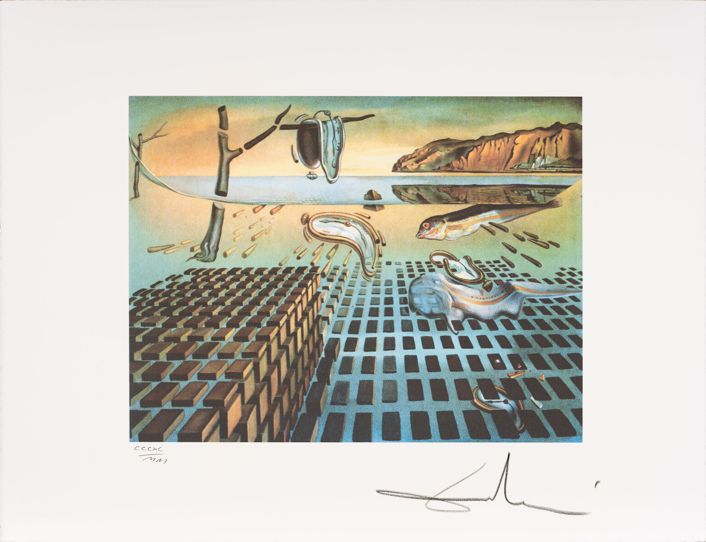 Dali、Persistence of Memory、希少画集画、新品額付 Persistence of Memory by Salvador Dali: New Zealand Fine Prints