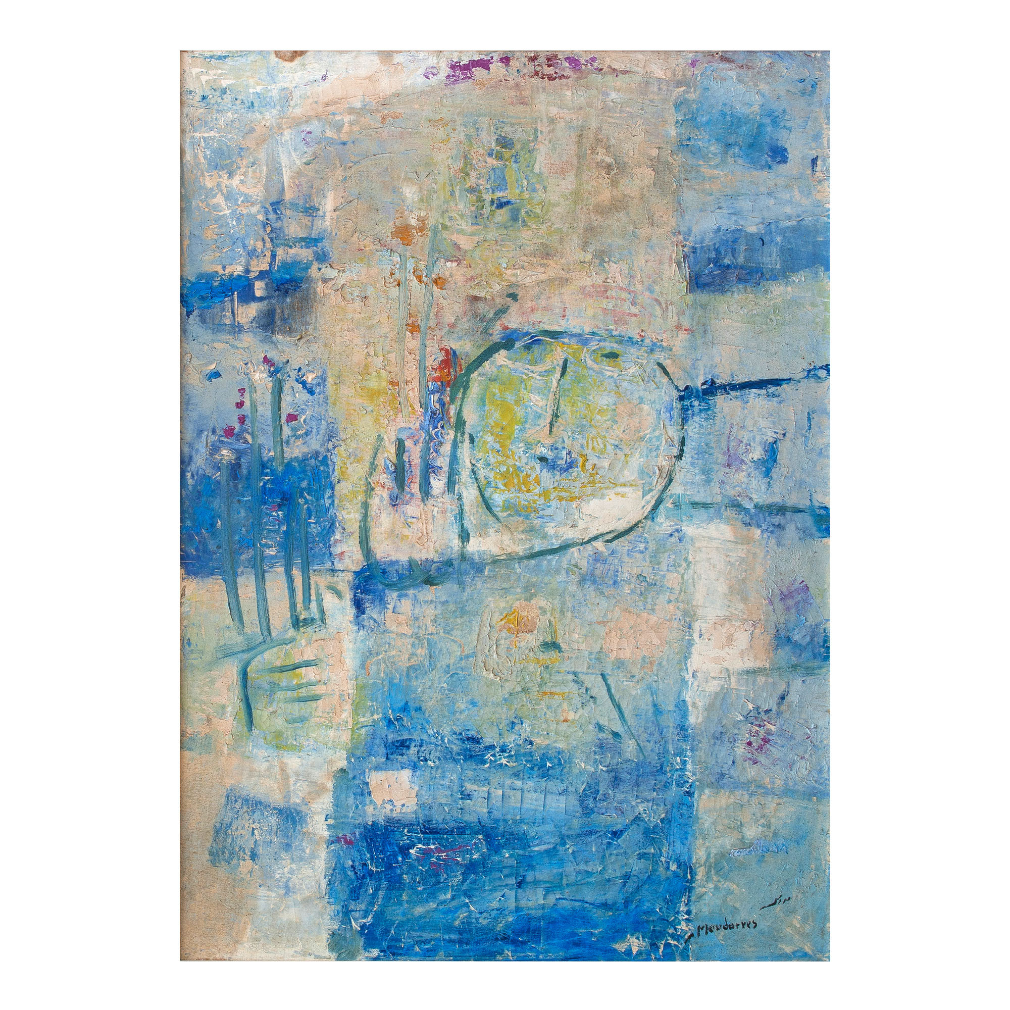 Lot 31, Fateh Moudarres - Untitled - Blurring the Lines