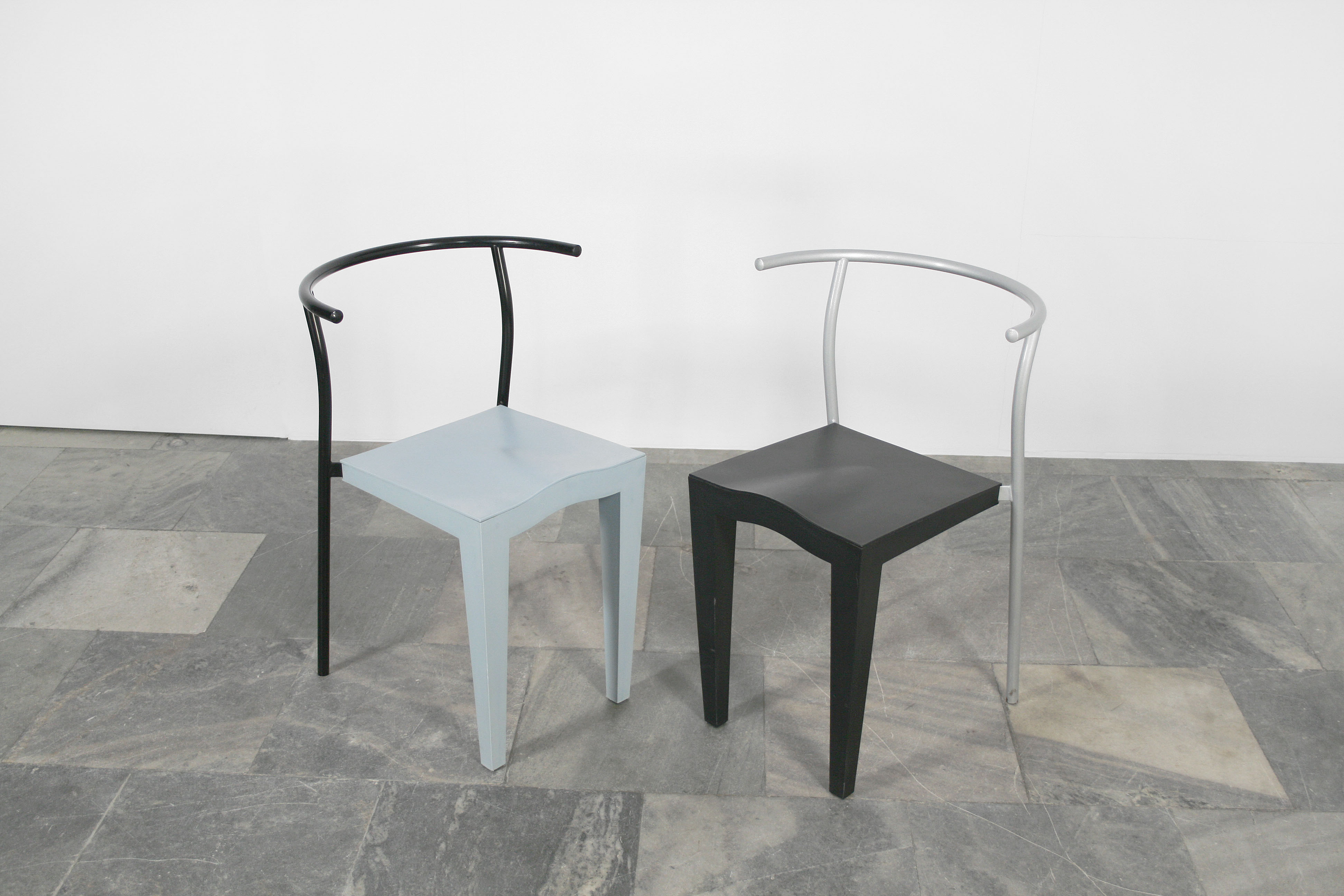 Lot 63 Pair of Vintage Dr. Glob Postmodern Dining Chairs by Philippe Starck for Kartell in Complementing Colours Match Made in Style Art Design Auctions