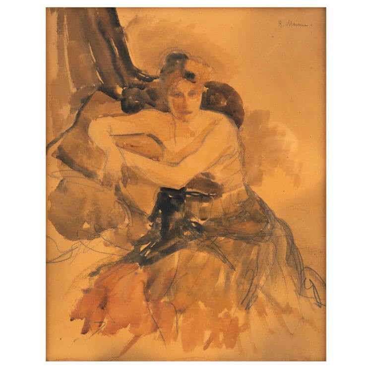 Portrait of a Woman Contemplating (Portret de femeie meditând)*