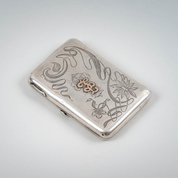 Silver dance card case, St. Petersburg, 1904–1908