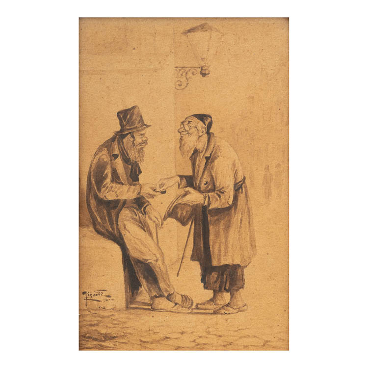 Jewish Merchants Negotiating (Negustori evrei în negociere)